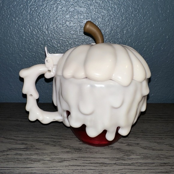Disney Parks Snow White Evil Queen Red Poison Apple Glow in the Dark Stein Mug - Picture 3 of 5